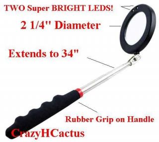 Illuminated Telescoping Inspection Mirror Set of Two (2) W/2 SUPER 