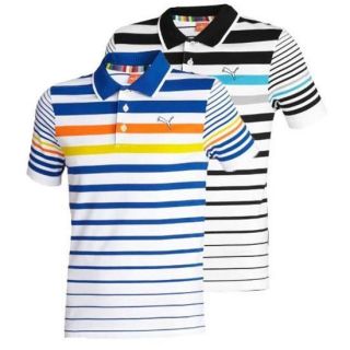 NEW Puma 2012 Juniors Golf Stripe Polo   2 Colorful Options