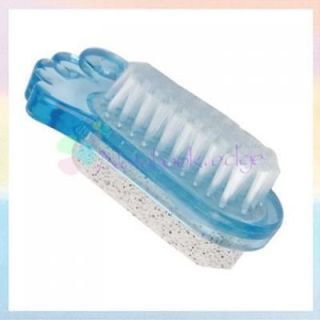   Manicure Nail Pedicure Brush Scrubber Kit with Pumice Stone Blue