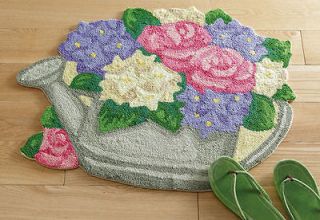 Floral Hooked Kitchen Rug Colorful Home Decor Small Area Rug