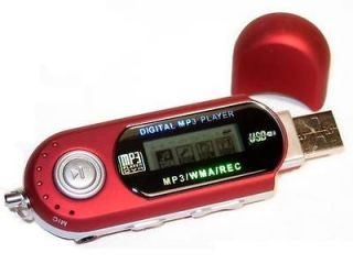 Red 16G 16GB MP3 WMA Player FM Radio Voice Recorder USB Flash Drive 