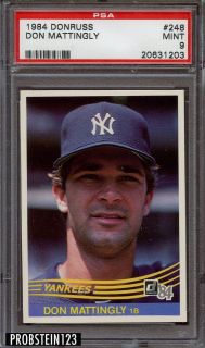 1984 Donruss #248 Don Mattingly Rookie RC New York Yankees PSA 9 MINT