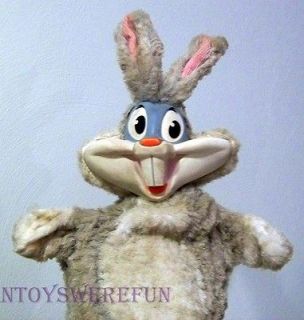 Vintage 1960s Talking Bugs Bunny Hand Puppet Works Pull String 