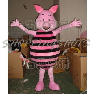 Pink piglet pig mascot costume adult Fancy Dress R00474 adult one size 