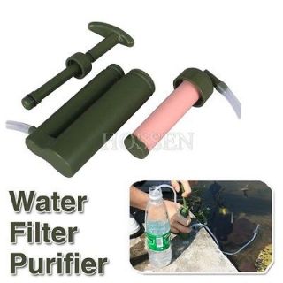 Protable Soldier Water Filter Purifier Cleaner Pump for Camping Hiking 