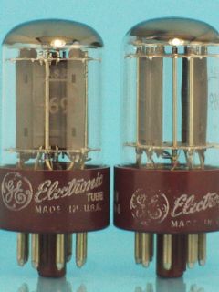   VACUUM TUBE 1966 RED BASE DATE MATCHED PAIR NOS 10K HOUR TUBE a1