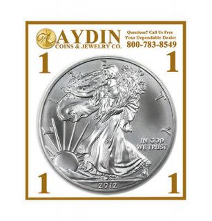 2012 American Silver Eagle Dollar Coin 1 Troy Ounce Of 999 Fine Silver 