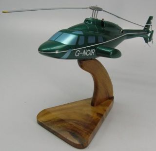 Bell 222 Airwolf Light Helicopter Wood Model Reg FS