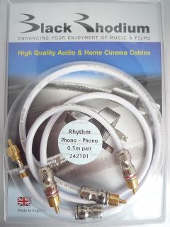 Black Rhodium Rhythm RCA Phono Interconnect Pair 0.5m RRP £57