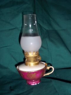 Vintage Ceramic Japan Tea Cup Oil Lamp