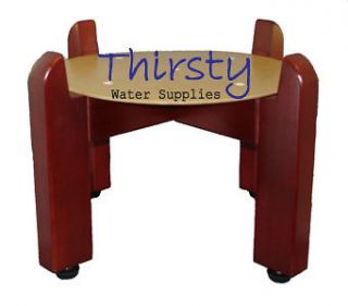 Water Crock Vase Table Cherry Red Wood Stand Dispenser NEW* Aqua H2O 