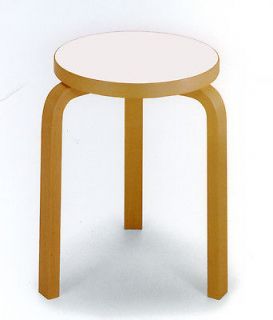 NIB Alvar Aalto White 3 Leg Stool 60 Artek Compare $344 MoMA Design 