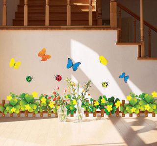   Butterfly Feifei Grass wall sticker Decal Removable Art Decor Home Kid