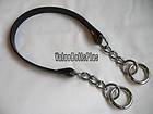 Leather Handbag Purse Replacement Strap Silver Chain Round Snap Hooks 