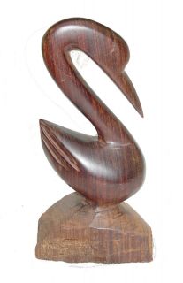   Ironwood Hand Carved Wood Goose Bird Sculpture figurine, 8 1/2