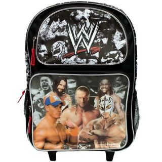 WWE Superstars Rolling Backpack Bag John Cena,CM Punk,Rey Mysterio