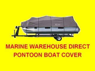 NEW 25   28 PREMIUM 600 DENIER WATERPROOF PONTOON Boat Cover GRAY