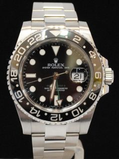 Rolex Mens GMT Master II Ceramic New Style 116710 Card Stainless 
