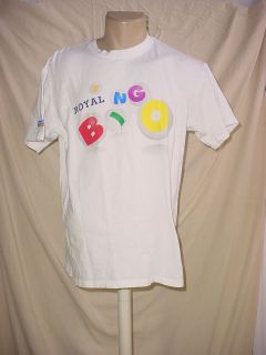 Royal Caribbean Cruise Line Bingo T Shirt   White   size L   100% 