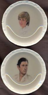   Diana & Prince Charles royal wedding Royal Albert pair china plates