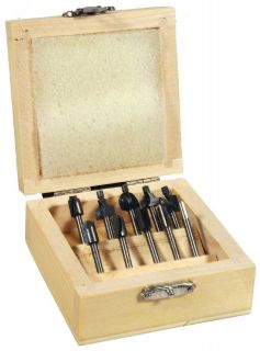 10PC HSS Mini Rotary Tool Router Bit Set With Wooden Case Cutting 