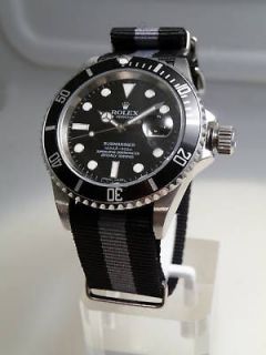   strap BLK GREY SKUNK (exclude Rolex Submariner watch )STRAP ONLY