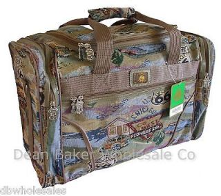 Route 66 Tapestry Duffle Gym Bag Carry on Tote Luggage
