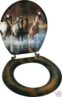 Great Looking Horse Rush Hour Toilet Seat   Brand New