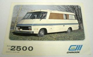 Chinook 1970 Model 2500 RV Sales Brochure