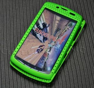 New Green Perforated hard case cover for Sonyericsson Xperia play 