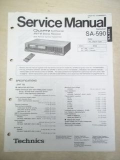 Technics Service/Repair Manual~SA 590 Receiver