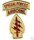   SP OPS SPECIAL FORCES WITH AIRBORNE TAB VELCRO DESERT DD PATCH SET