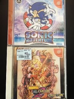 SONIC ADVENTURE, MARVEL VS CAMCOM 2 Sega Dreamcast   game lot JAPAN