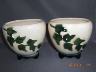 Vintage Spaulding China Royal Copley Pottery Green Ivy Pottery Vases