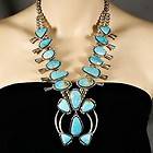   Navajo ROYSTON Turquoise Necklace Squash Blossom Old Pawn Style