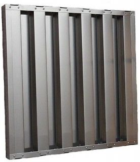 Commercial Kitchen Baffle Grease Filter 25 x 20 x 2 Stainless Steel