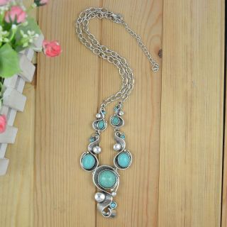 turquoise silver necklace in Fashion Jewelry