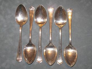 ANTIQUE 5 LARGE SILVER SPOONS PAT MAR 1920 1881 ROGERS A1 Silverplate 