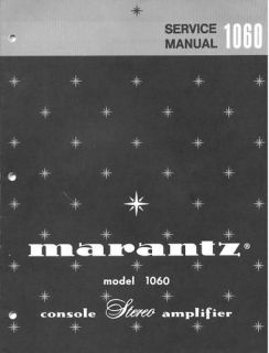 MARANTZ 1060 STEREO AMPLIFIER SERVICE MANUAL ON CD R