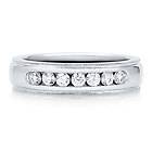 STERLING SILVER CHANNEL SET CZ WEDDING BAND RING SZ 9 HOLIDAY 