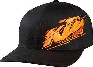 NEW FOX RACING KTM HINT OF ORANGE FLXFIT FLEX FIT HAT CAP ADULT MENS S 