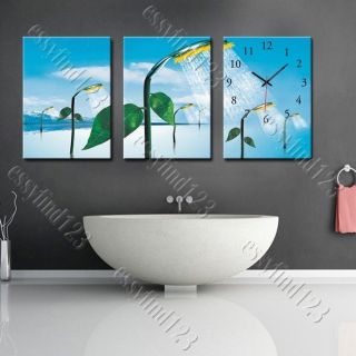   Decor Decorative Wall Clock Hang Picture Shower Sunflower wot9 434