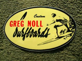 Vintage GREG NOLL surfboard surfer surfing longboard decal sticker new 