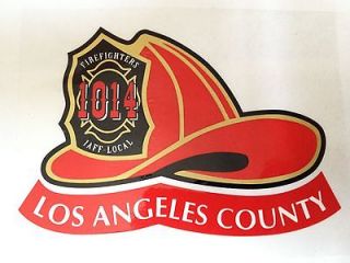 LOS ANGELES COUNTY FIRE HELMET DECAL STICKER LACO CALIFORNIA