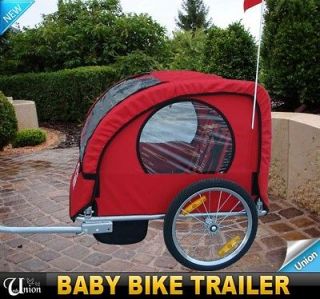 New Single Kids Baby Bike Bicycle Trailer Outdoor Journey Red