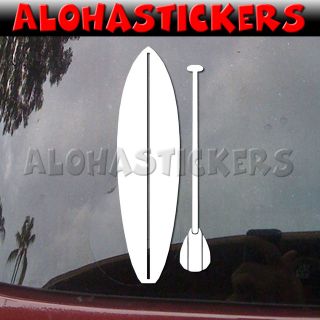 STAND UP PADDLE BOARD SUP Hawaii Surf Car Truck Vinyl Decal Window 