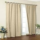 Insulating Curtains   Tab Top   Pair Khaki 63 x 40, from Brookstone