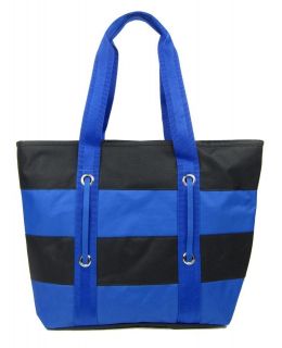  tote striped reusable grocery ZIPPERED summer shopping BLUE SAILOR new