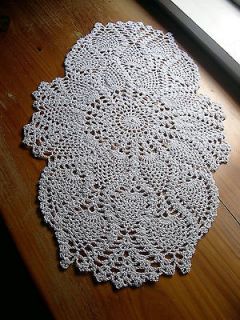  Doily Tablecloth Centerpiece 17 X 12 in.Lace Oval Topper White