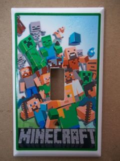 Minecraft poster light switch plate cover. New quality product. Mine 